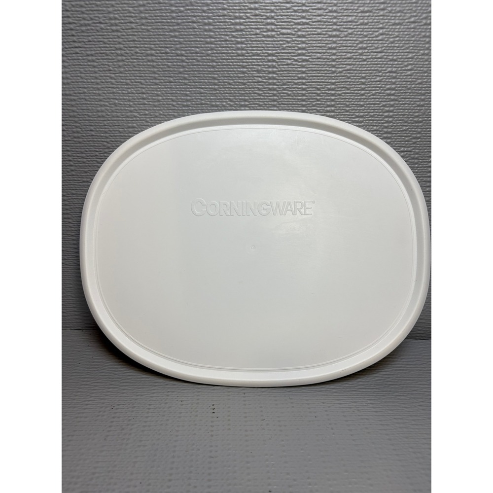 CorningWare French White F-2-PC Plastic Oval Replacement Lid 10.75x8.5